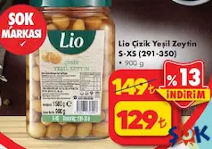 LİO ÇİZİK YEŞİL ZEYTİN S-XS (291-350) 900 G